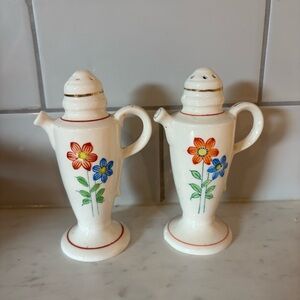 Floral Ceramic Salt and Pepper Shakers